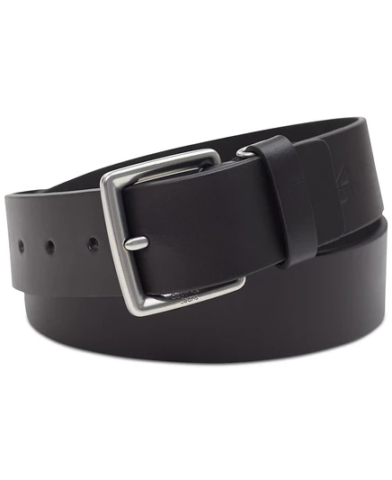 Мужской кожаный ремень Calvin Klein Jeans с кольцом-хранителем black