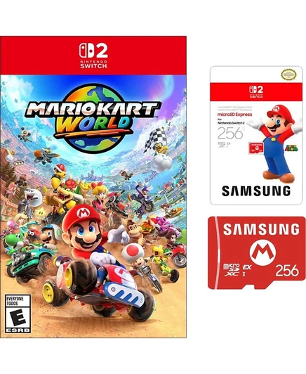 Игра Nintendo Mario Kart World для Switch 2 + microSD Samsung 256 ГБ