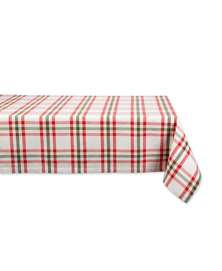 Скатерть Design Imports Jolly Tree, 52″×52″, многоцветная