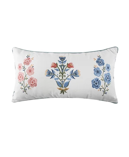 Декоративная подушка Levtex Home Zoey с вышивкой, 12 x 24 дюйма, синяя