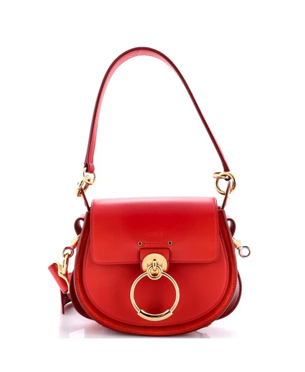 Женская сумка Chloe Small Tess кожаная, красная
