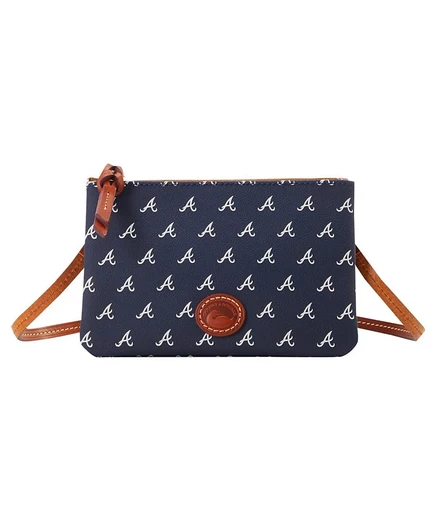 Сумка через плечо Dooney & Bourke Atlanta Braves Top Zip, синяя