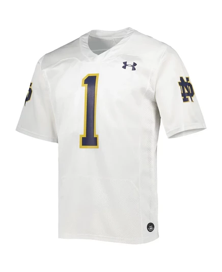 Мужская джерси Under Armour #1 Notre Dame Replica, белая