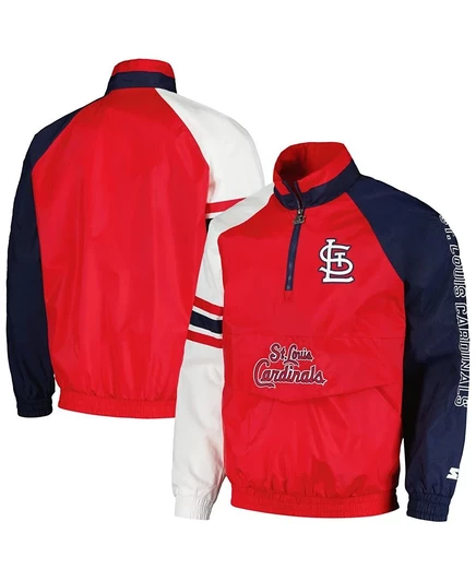 Мужская куртка-пуловер Starter St. Louis Cardinals Elite, красно-синяя
