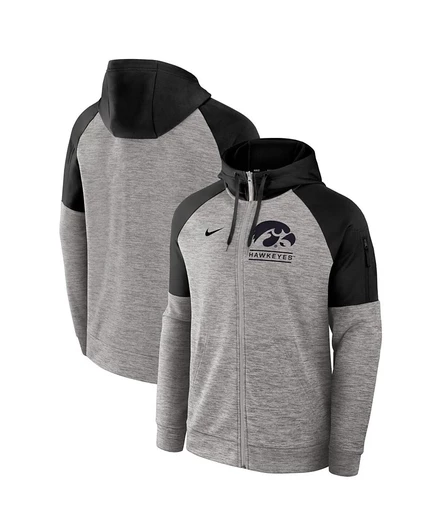Мужское худи Nike Iowa Hawkeyes на молнии, серое
