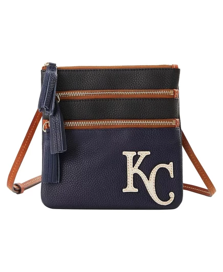 Портмоне Dooney & Bourke Kansas City Royals Infield с тройной застежкой-молнией через плечо