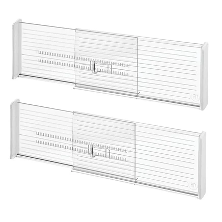 Регулируемые перегородки для выдвижных ящиков из переработанного пластика IDesign - Набор из 2-х прозрачных