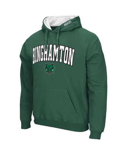Мужская толстовка-пуловер Colosseum зеленого цвета с логотипом Binghamton Bearcats Arch 3.0 green