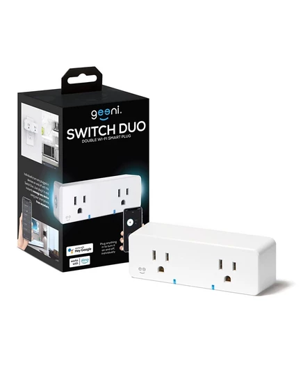 Умная розетка Geeni Switch Duo, 2 выхода, белая