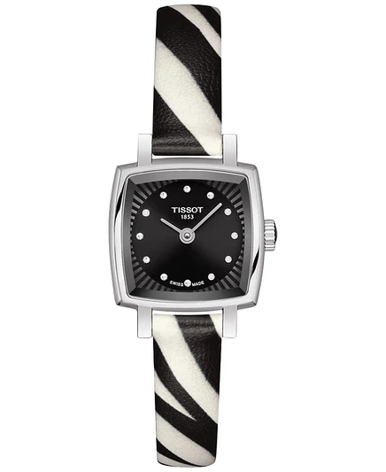 Женские часы Tissot Lovely Diamond 20 мм, бриллианты, черный