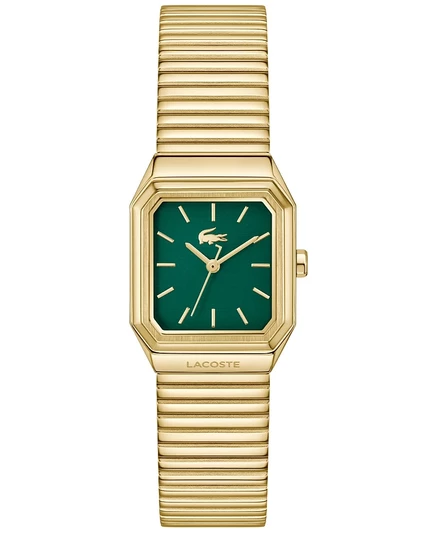 Женские часы-браслет Lacoste Rene Gold Tone с сеткой из нержавеющей стали, 23x30,8 мм, зеленые