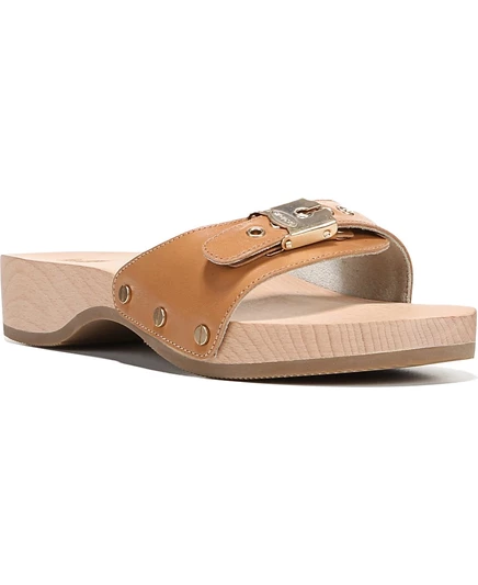 Женские сабо Dr. Scholl's Original, кожаные, верблюжьи