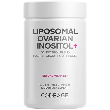 БАД для женщин Codeage Ovarian Inositol+, 120 капсул, белый