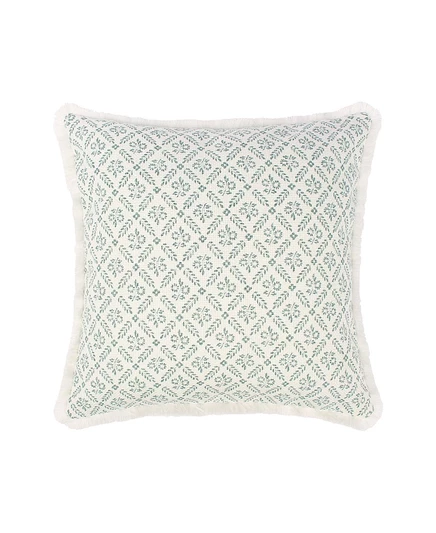 Декоративная подушка Levtex Melange с бахромой 46×46 см, синяя