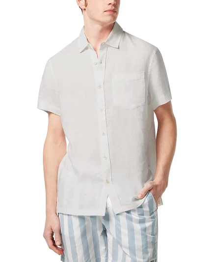 Мужская льняная рубашка SCOTCH & SODA обычного покроя на пуговицах от SCOTCH & SODA
