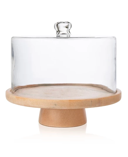 Подставка для торта Godinger Marble с куполом, многоцветная