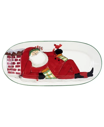 Овальное блюдо Vietri Old St. Nick малое, разноцветное