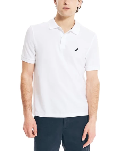 Мужское поло Nautica Classic-Fit Deck, белое