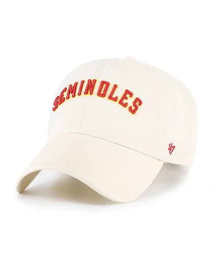 Мужская брендовая шляпа Sand Florida State Seminoles Vault Clean Up с регулируемой шляпой коричневого / бежевого цвета от бренда '47
