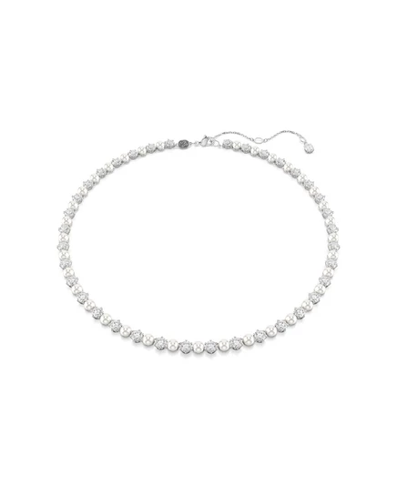 Колье Swarovski Matrix родированное с жемчужинами, белое