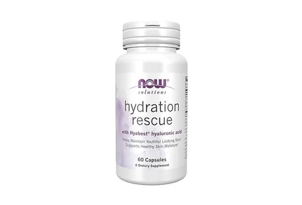 БАД NOW Foods Hydration Rescue 60 вегкапсул с гиалуроновой кислотой, черный