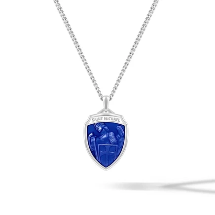 Мужская подвеска Vincero St. Michael, 53 см, синяя