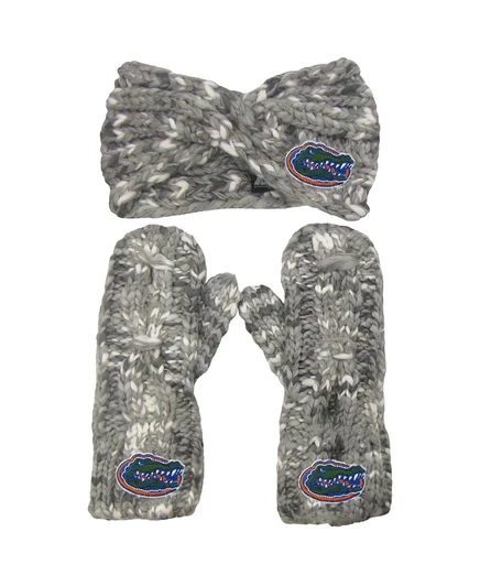 Женский набор ZooZatz Florida Gators повязка и варежки, серый