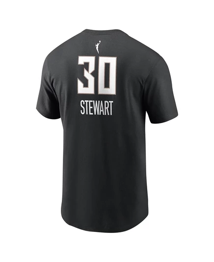 Мужская и женская футболка Nike Nike Breanna Stewart Black New York Liberty Explorer Edition с именным номером black