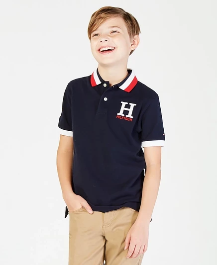 Мальчиковое поло Tommy Hilfiger Matt, синее