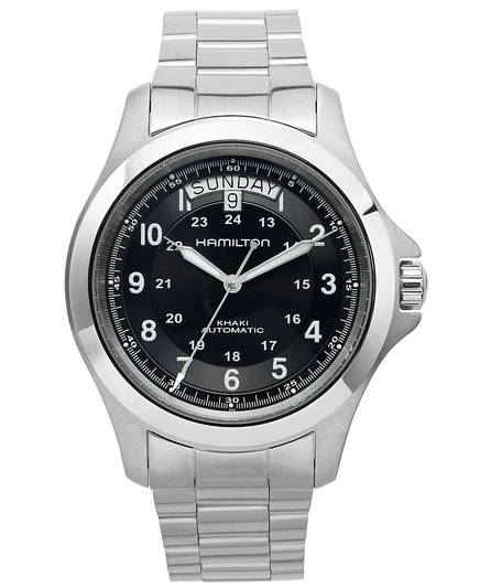 Мужские часы Hamilton H64455133 Khaki King, 40 мм, серебристые