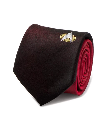 Мужской галстук в стиле омбре Star Trek The Next Generation Shield red