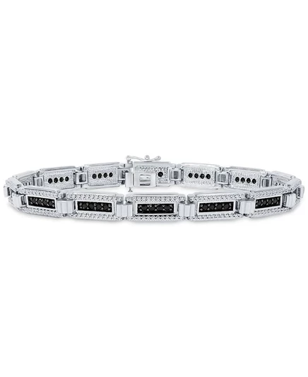 Мужской браслет Macy's с бриллиантами 3 карат, из серебра