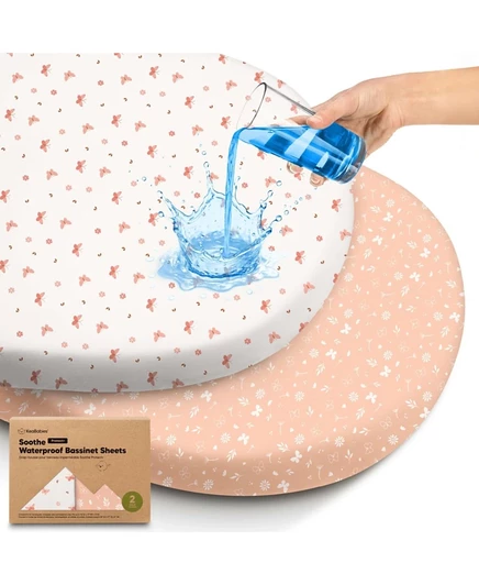 Водонепроницаемые простыни для детской люльки KeaBabies 2pk Soothe для девочек, мальчиков, 33x17, Универсальный защитный чехол для матраса в детскую люльку