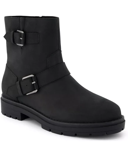 Женские ботинки на плоской подошве с пряжкой Ionie Moto от Toms black leather