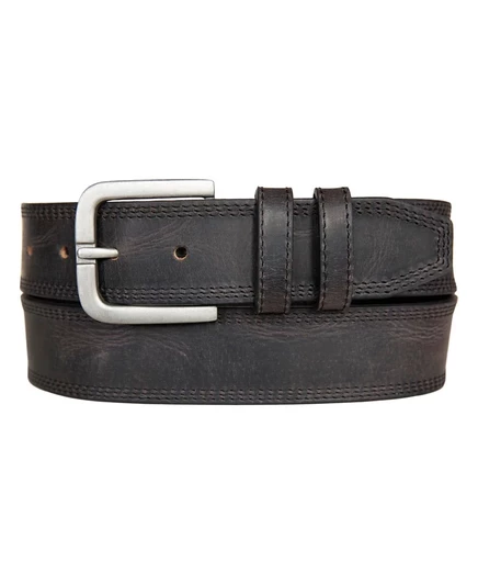 Мужской кожаный ремень Lucky Brand, прошитый тройной иглой black