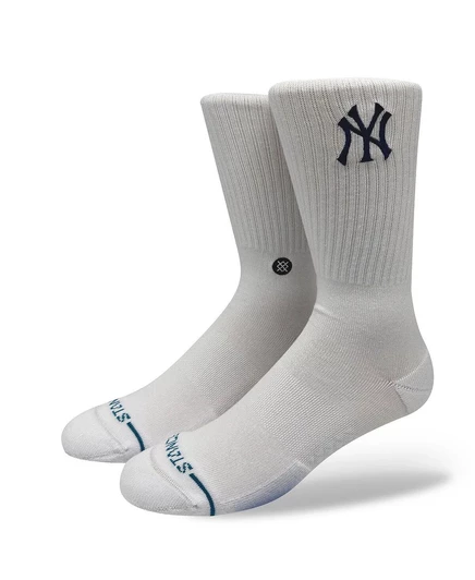 Мужские и женские носки New York Yankees из белой трикотажной пряжи с хохолком white