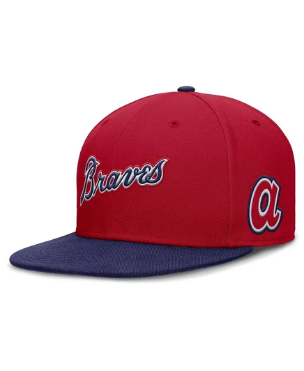 Мужская приталенная шляпа Nike Red Atlanta Braves True Performance от Nike red