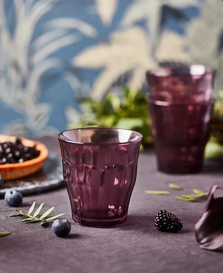 Стакан Duralex Picardie Plum Picardie Tumbler 8 3/8 унций - Набор из 4 plum