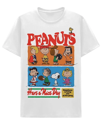 Гибридная одежда Snoopy Peanuts Have a Nice Day, мужская футболка с коротким рукавом белого цвета