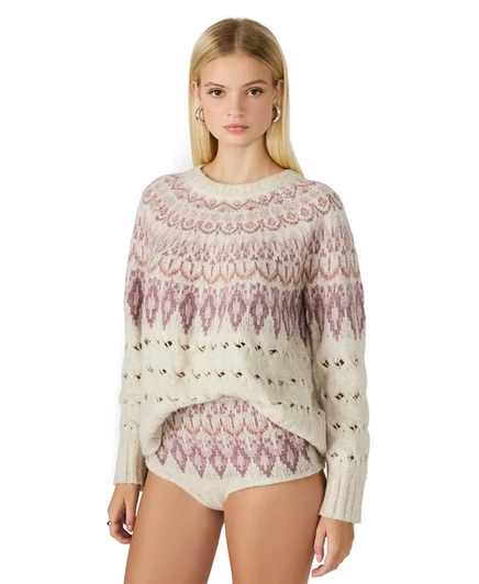Женский свитер Steve Madden Suzette Fair Isle, разноцветный