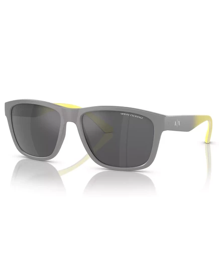 Мужские солнцезащитные очки Armani Exchange с низкой переносицей, зеркальные AX4135SF matte gray