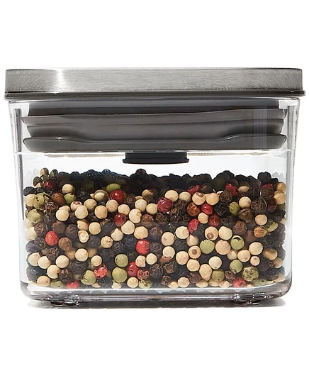 OXO Steel Pop Small Square Mini 0,4-литровый Контейнер для хранения пищевых продуктов серебристый