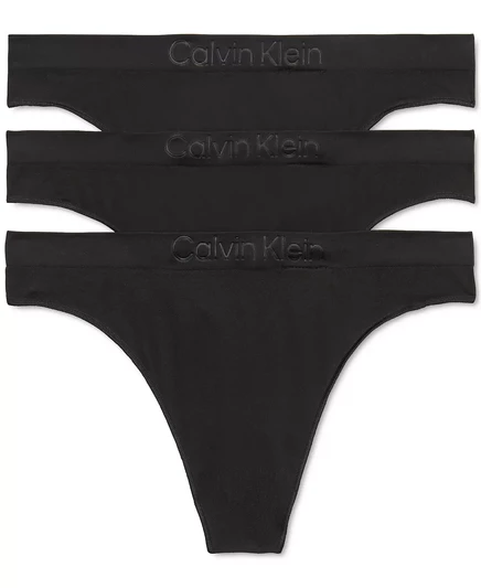  Женские эластичные стринги со средней посадкой, 3 упаковки QD5211 black/black/black