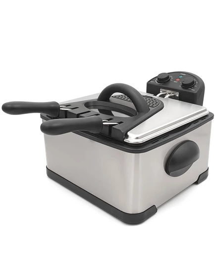 Фритюрница Elite Cuisine 3,8 л с двумя корзинами, черная