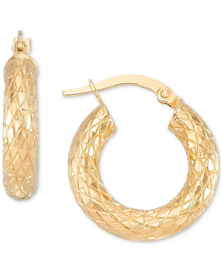 Серьги Macy's Round Tube Hoop 10k 10 мм, золотистые