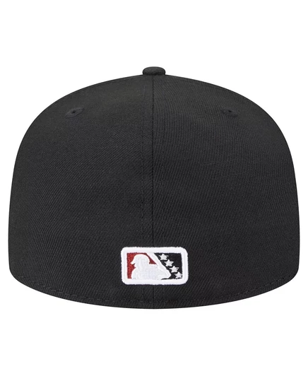 Мужская черная шляпа Quad Cities River Bandits Authentic из коллекции New Era Authentic 59, приталенная шляпа в пол-размера black