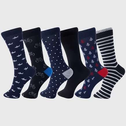Мужские носки Alpine Swiss, 6 пар, хлопковые, синие