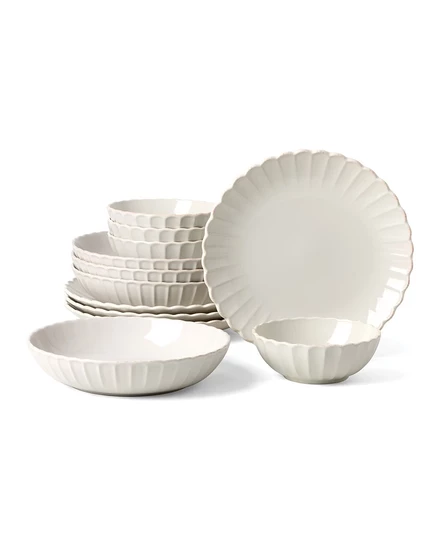 Сервиз Lenox French Perle Scallop, 12 пр., белый