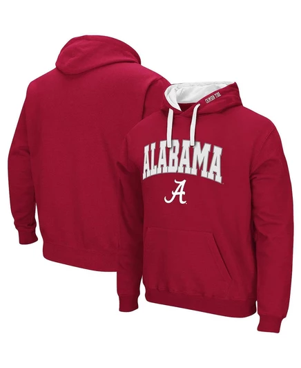 Мужская толстовка-пуловер Crimson Alabama Crimson Tide Big and Tall Arch & Logo 2.0 с капюшоном crimson