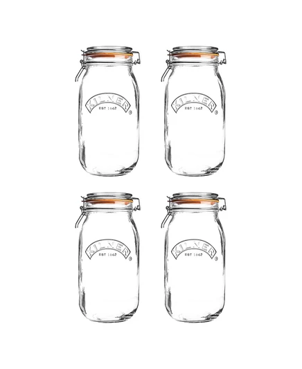 Банка с круглой крышкой Kilner, 51 унция, набор из 4 банок